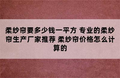 柔纱帘要多少钱一平方 专业的柔纱帘生产厂家推荐 柔纱帘价格怎么计算的